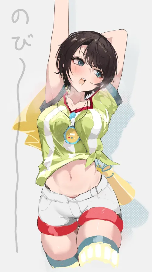 Thumbnail Exploring the World of Oozora Subaru by sentiententacle: A Dive into the animemidriff Category
