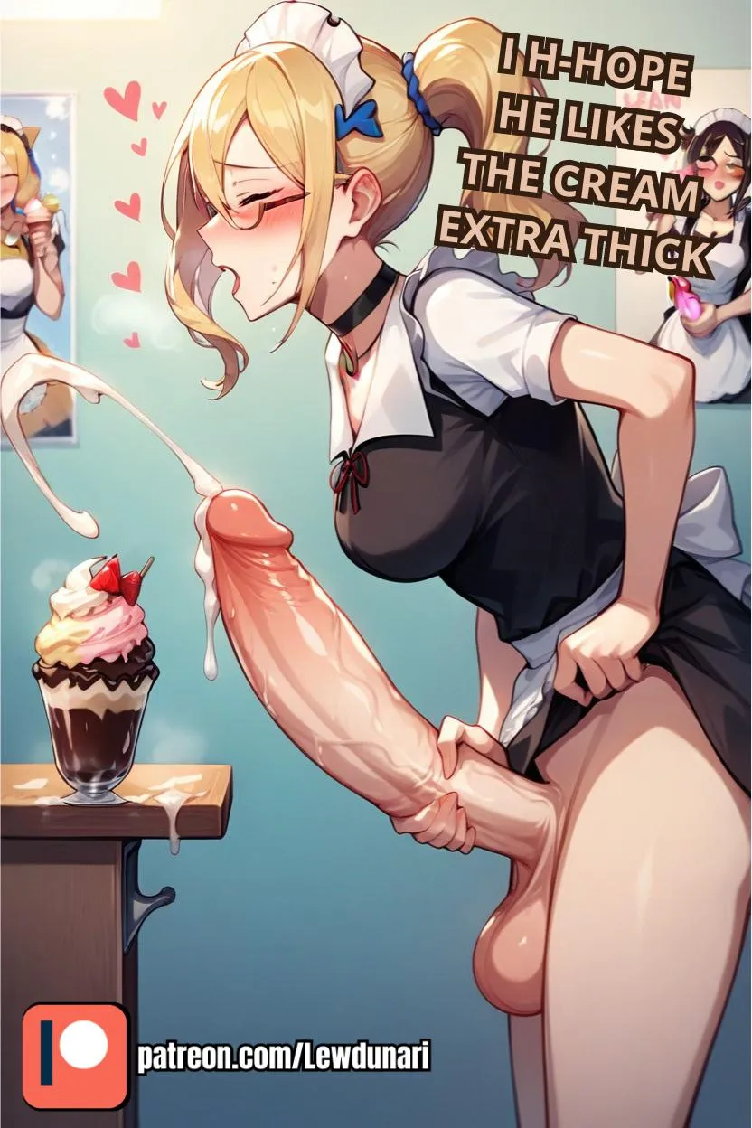 Futa working in an ice cream shop  by Lustynari
