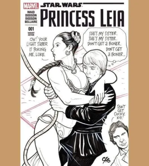 Thumbnail Frank Cho Star Wars NSFW Sketch Cover by Author Zenmondo: A Detailed Look