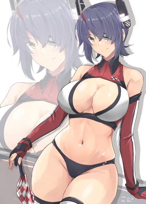 Thumbnail Race Queen Tenryuu Yuuki Taira KanColle: Dive into the Allure of Anime Midriff by Author llamanatee