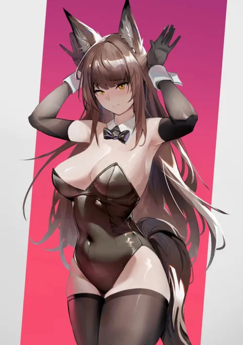 Thumbnail Franka Dons Playboy Bunny Suit in Krirk Arknights: A Closer Look by TheRoySez | Animearmpits Exploration
