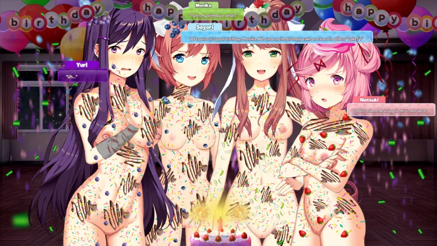Thumbnail DDLC Rule 34: Celebrating Branchca_Artist's Birthday with Happy Art