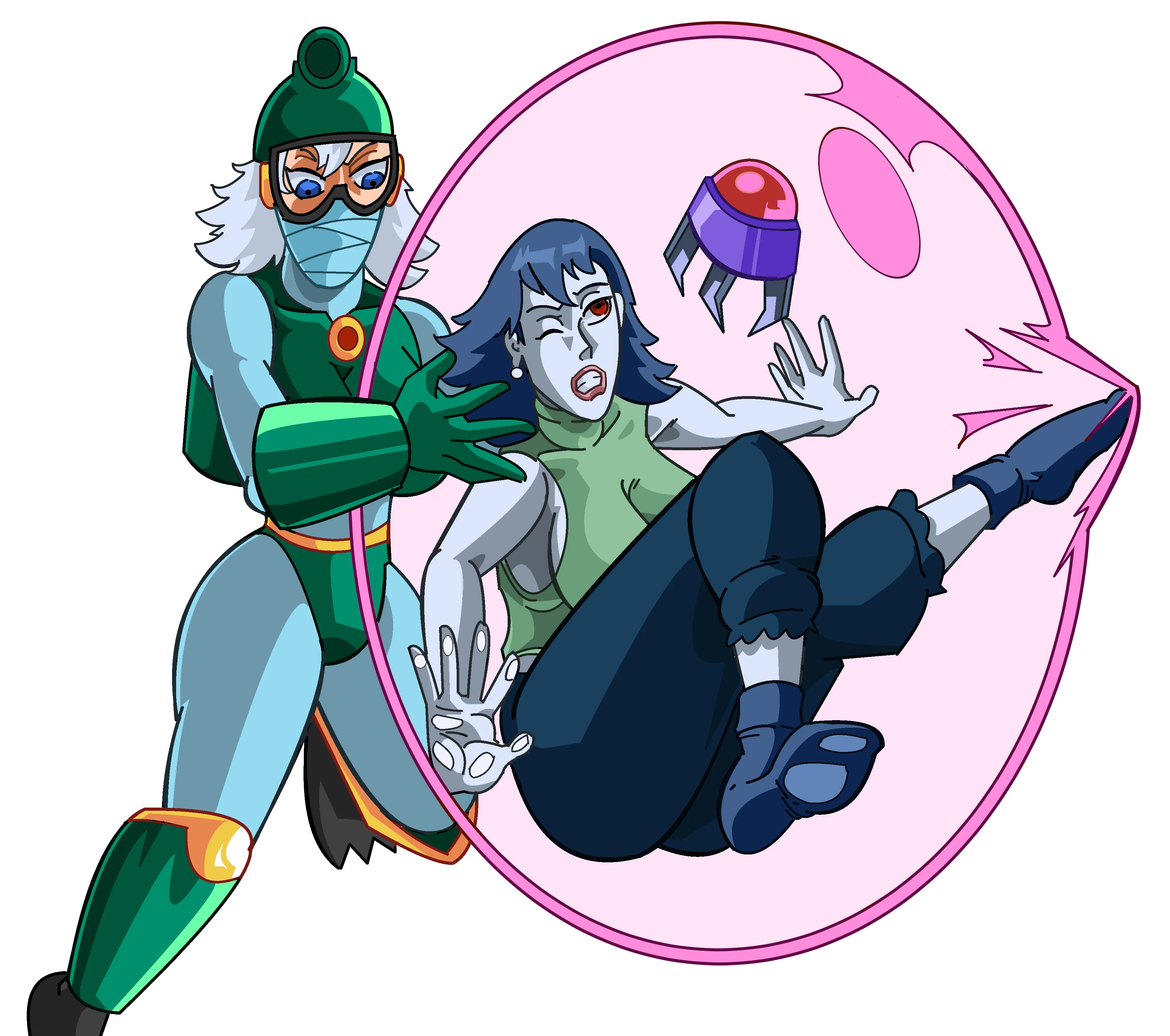 Bubble Girl Danger Wraps Misery Mega Man x Cave Story ladyOpheliaplz by holytoledo42