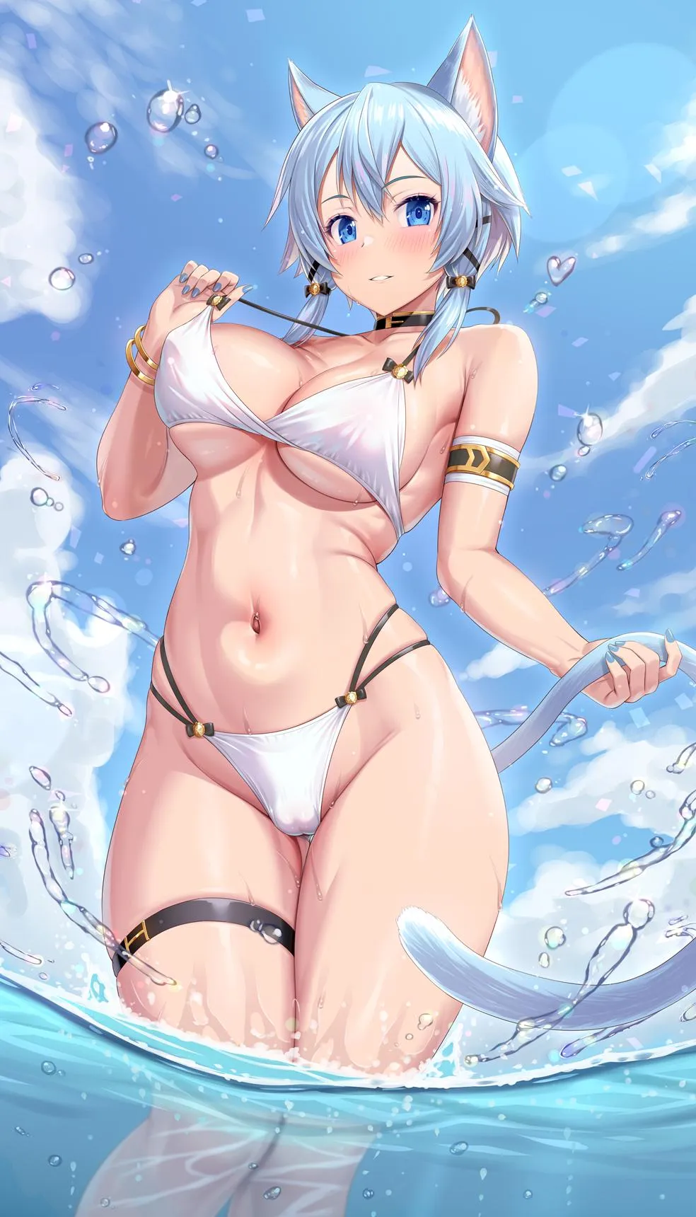 Swimsuit Sinon by xSaviour_N
