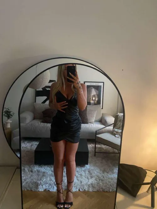 Thumbnail Styling Tips: Leather Dress with White Toes and Heels - The Perfect Combination by Sure-Net-1628