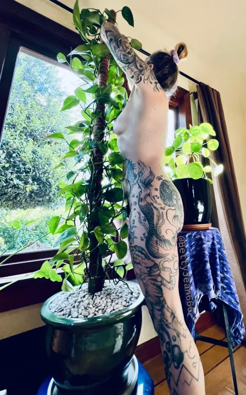 Thumbnail Exploring the Quirky World of the Naked Plant Lady by BettyJean666 | girlsdoingstuffnaked Category