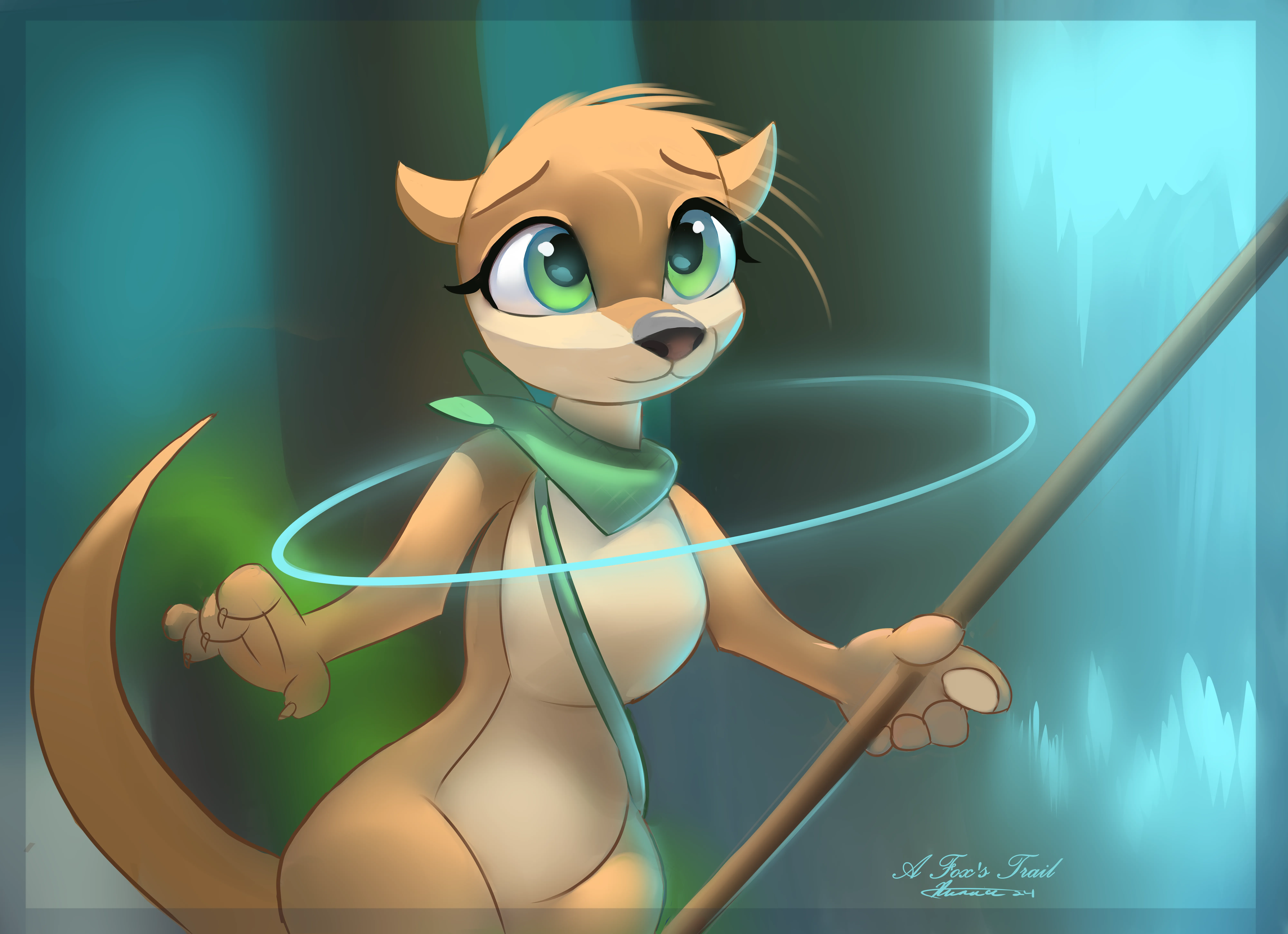 Katt the Otter for a foxs trail series OC by Auroriia