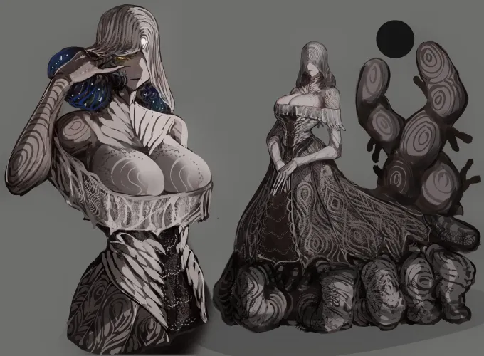 Thumbnail Metyr Mother of Fingers: An Elden Ring Analysis by TomatoLover16 and RyanLikesArt in the MonsterGirl Category