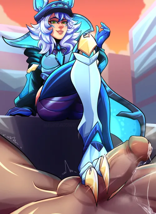 Thumbnail Xayah Battle Bat NaufragoNSFW Fanart by NauFrog - Rule34LoL Category