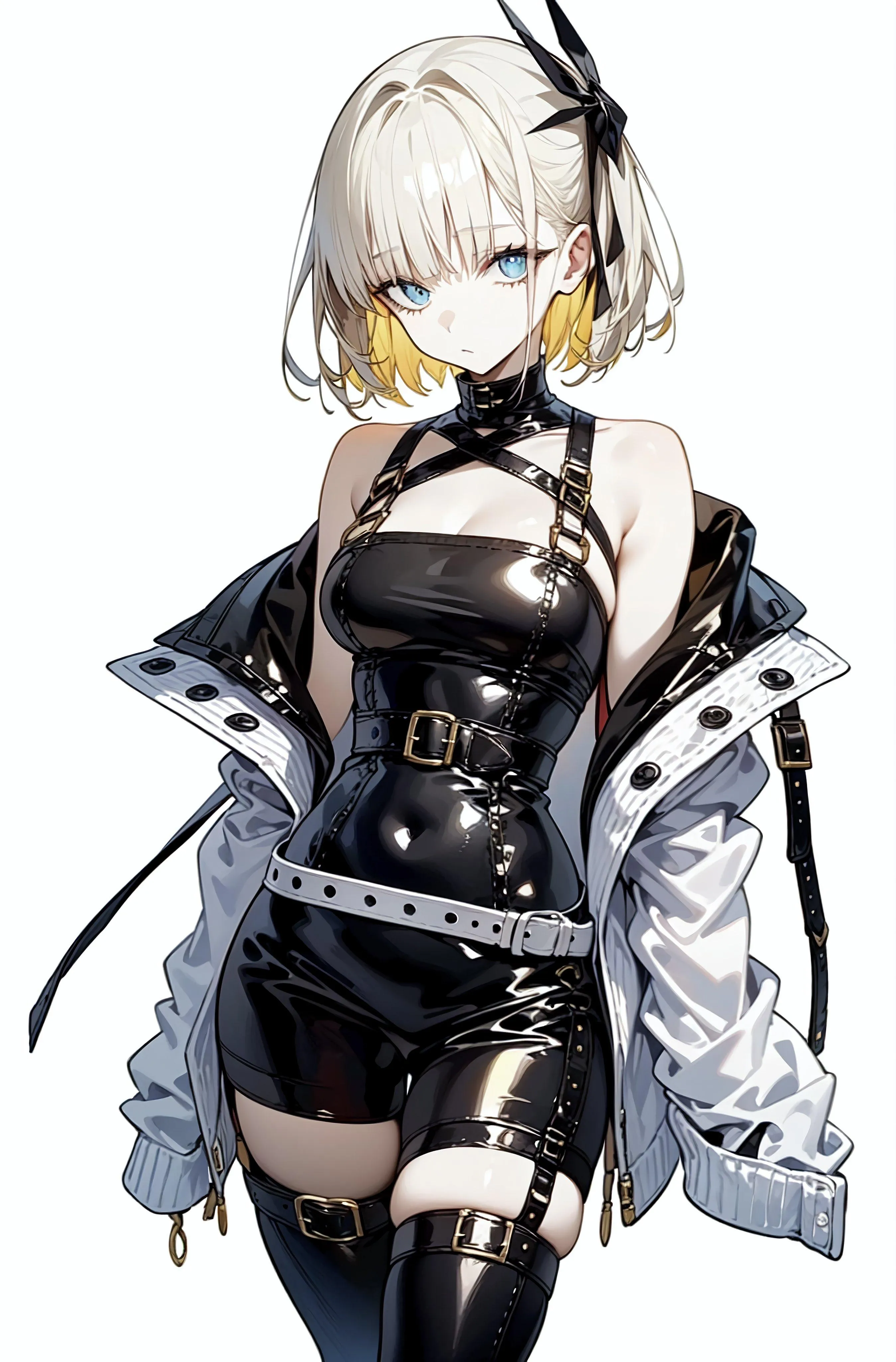 White Jacket amp Casual Latex  by CheetahSperm18