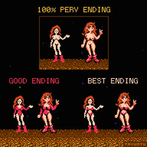 Thumbnail Exploring Two Real Endings and a Fan Art Ending by Tavuntu: A Pixel Art NSFW Delight