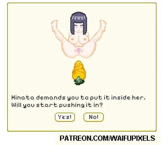 Naruto Fanart Hinata loves receiving a big Carrot by waifupixels