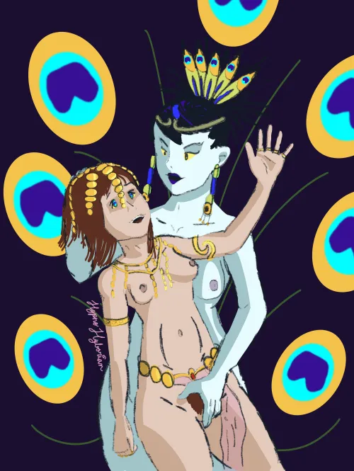 Thumbnail Enthralling Peacock Sorceress Artwork by HypnoHyborian - HypnoHentai Delights from anonymousetrapper