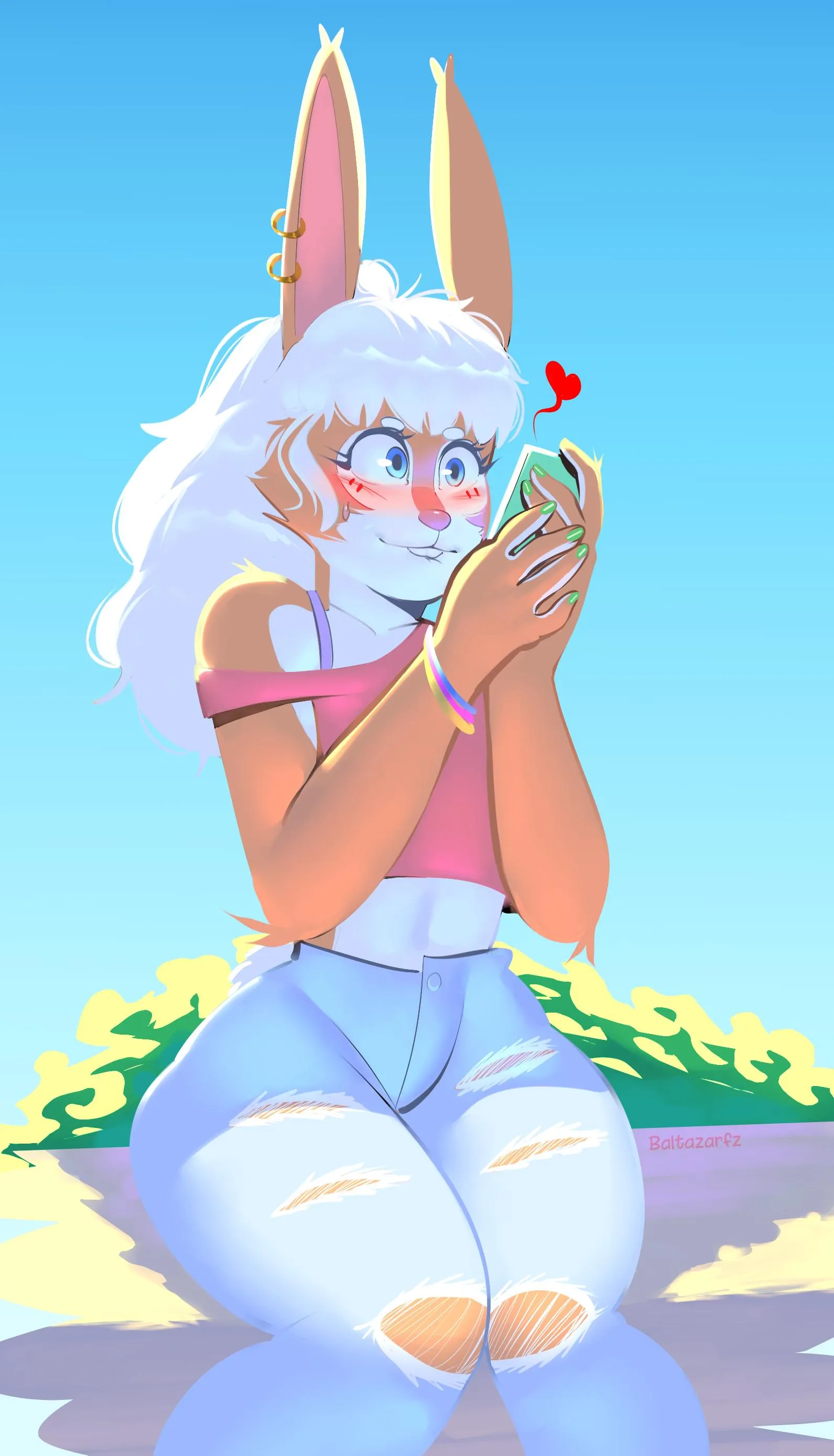 What do you think shes watching Art by me by baltazarf