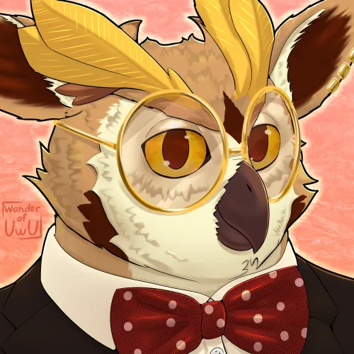 Thumbnail Furry Art Showcase: Sharply Dressed Owl by WonderOfUwU