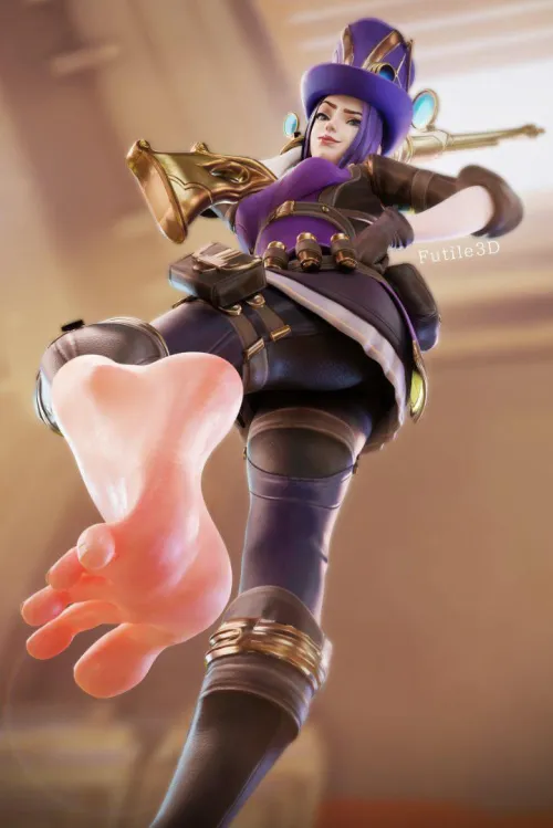 Thumbnail Caitlyn League of Legends Futile3D - Exploring Rule34Feet with shyfootboy