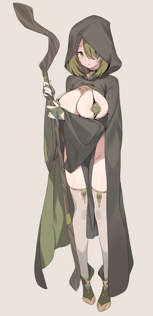 Thumbnail Robe-Wearing Mage Artist OC by marxsander2016: Explore the Ecchi Category