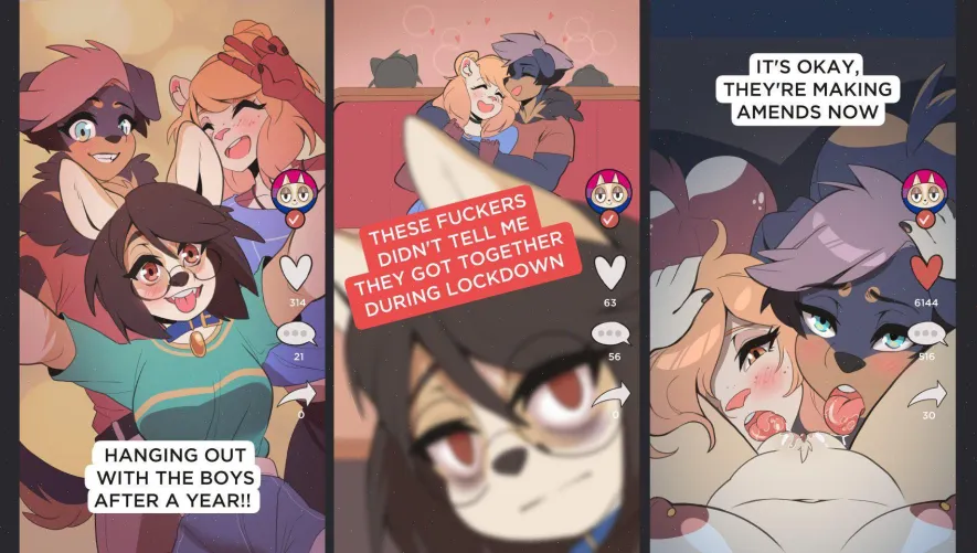 Thumbnail The Third Wheel MMF Lazysnout: A yiff-tastic tale by trolloplou_lulu