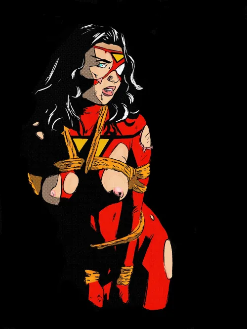 Thumbnail Exploring the Spider Woman Tied Up Fantasy by Silly_goose626 in the Superhero Porn Category