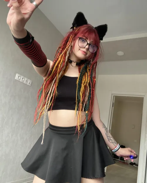 Thumbnail Exploring Playful Fashion: The Kitten’s Skirt by SkinnyLovess | GirlswithNeonHair