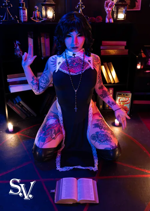 Thumbnail Evil Nun by Foxself: A Stunning Nude Cosplay by SexySultryRei72