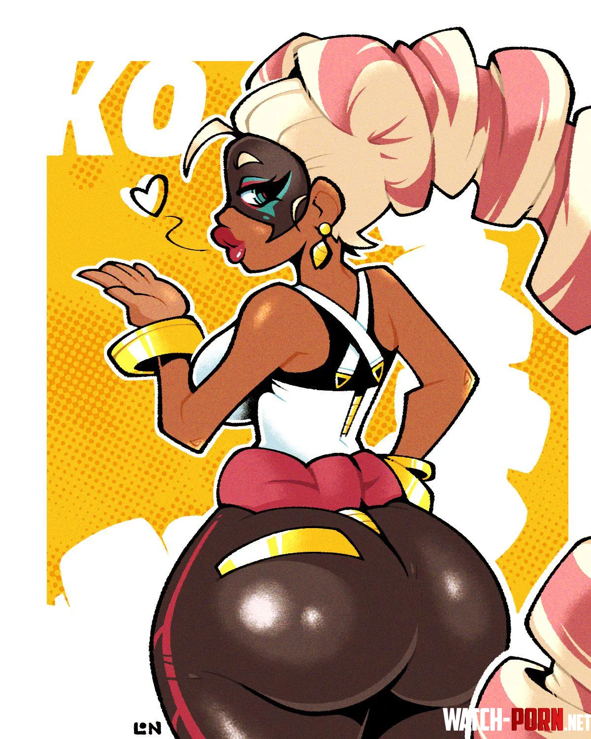 Twintelle blowing a kiss by LafterMastr