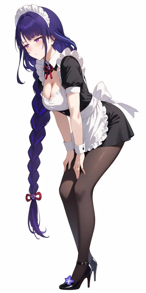 Thumbnail Maid Raiden in Genshin Impact: Exploring a Unique Concept by CheetahSperm18 in Thighdeology Category