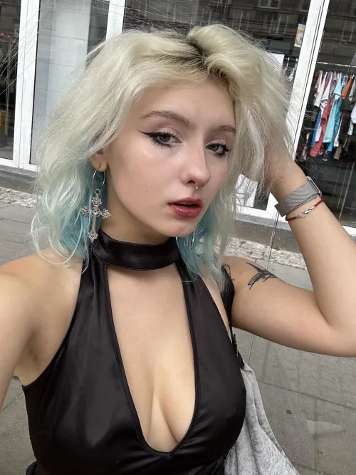 Thumbnail Exploring Punk Fashion: Indulging in the Delightful Sights of My Voluptuous Cleavage in This Dress by ShantiAngel