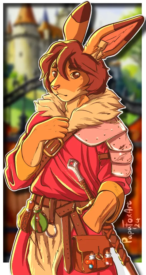 Thumbnail Bunny Paladin Art by PapaFoxArt: A Furry Masterpiece