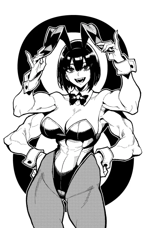 Thumbnail Four-Armed Bunny Girl WebSake: A Unique Creation by Author TheTMoneyMan in the Category of Fit Drawn Girls
