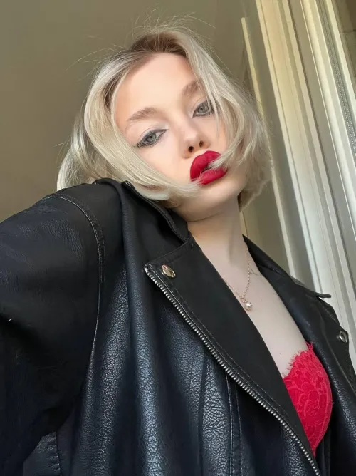Thumbnail Classy Girls: Embracing Style with Leather Jackets and Red Lips by JenniSunshine7