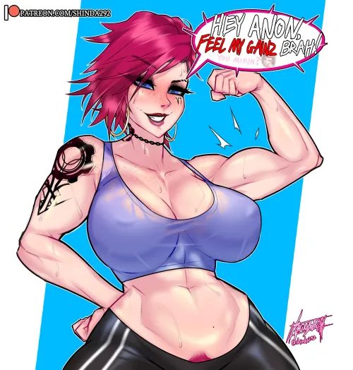 Thumbnail Rule34LoL - OC MuscleMommy Vi Shinda292 by Author Shinda292