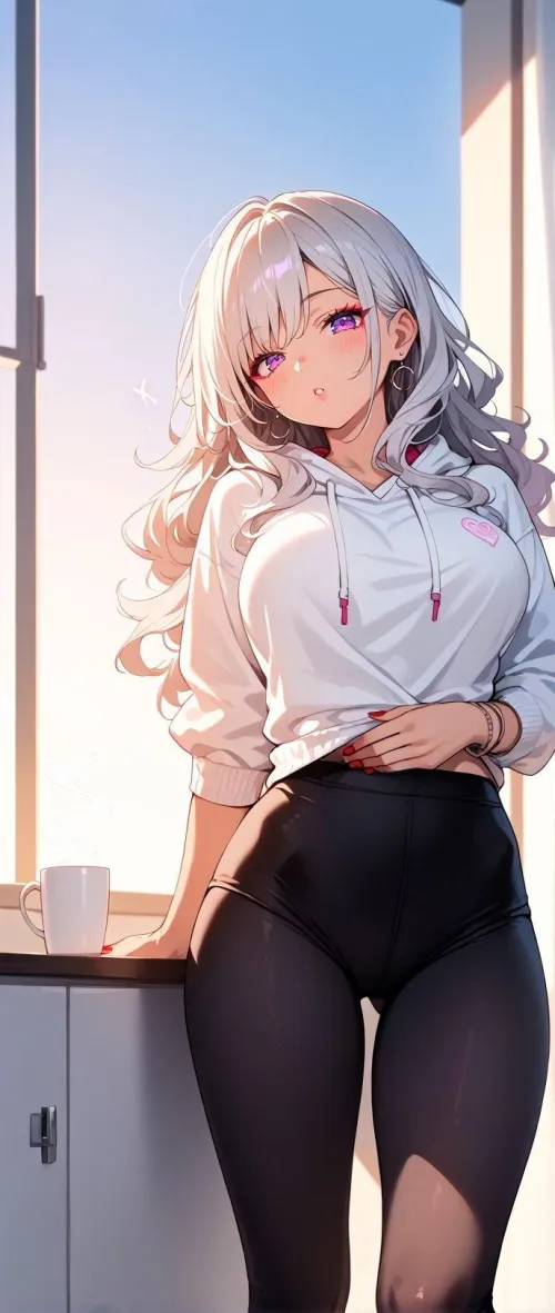 Thumbnail White Hoodie and Tights Combos: A Stylish Guide by CheetahSperm18 | Exploring Fashion in Thighdeology