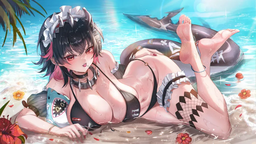 Thumbnail Swimsuit Ellen Shows off Her Style at the Beach by marxsander2016 | Enjoy the BigAnimeTiddies Collection