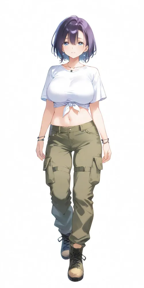 Thumbnail Ultimate Guide to Styling Green Cargo Pants by CheetahSperm18 for animemidriff Enthusiasts