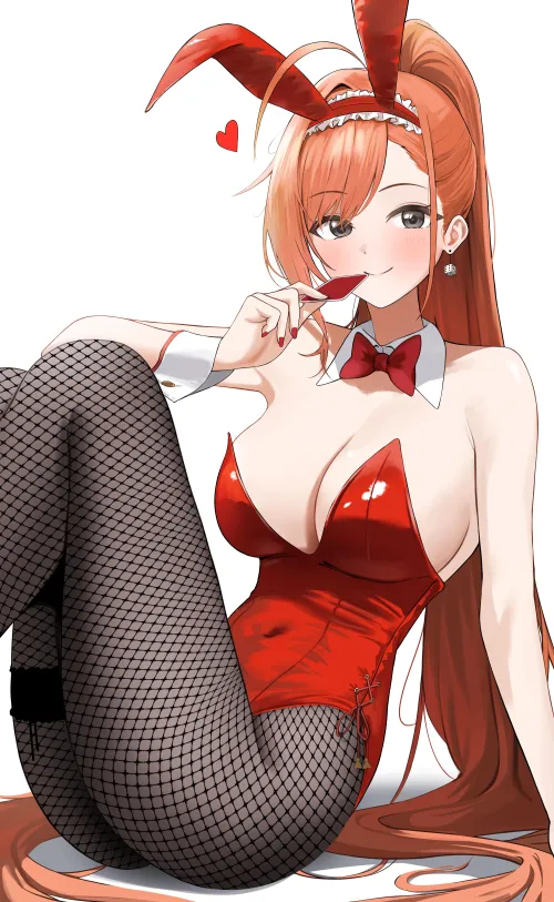 Thumbnail Sensational Red Bunny Outfit Natsuha by marxsander2016 | Animebodysuits Category