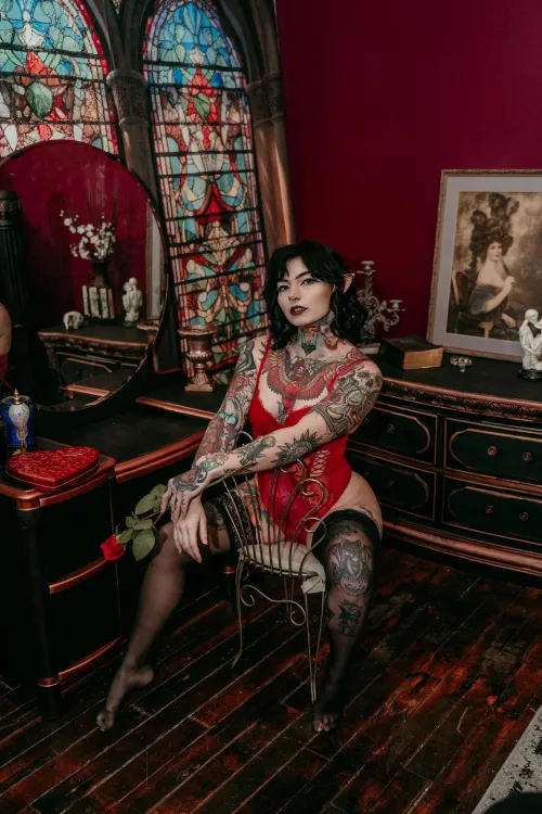 Thumbnail Goth Elf by Fox: A Steamy Nude Cosplay by SexySultryRei72