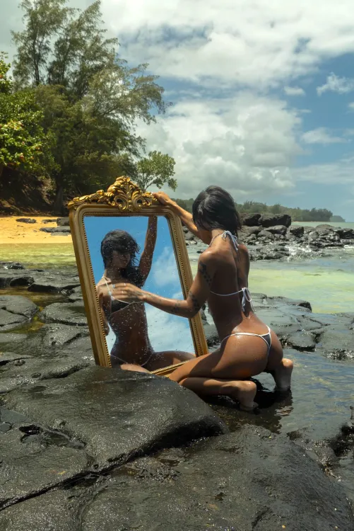 Thumbnail Discover the Mystery: Who Left This Mirror at the Beach by TheCutestGirlEverX in LaBeauteFeminine Category