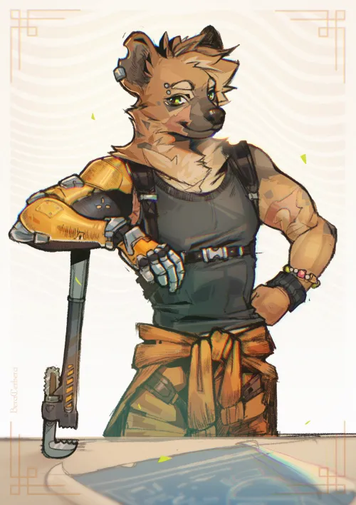 Thumbnail Meet CerberaManghas: The Talented Furry Artist Behind Hyena Engineer Artwork
