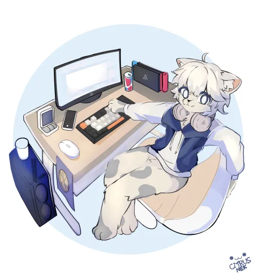 Thumbnail Exploring Citrusnek's Furry Gaming Setup for Ultimate Fun
