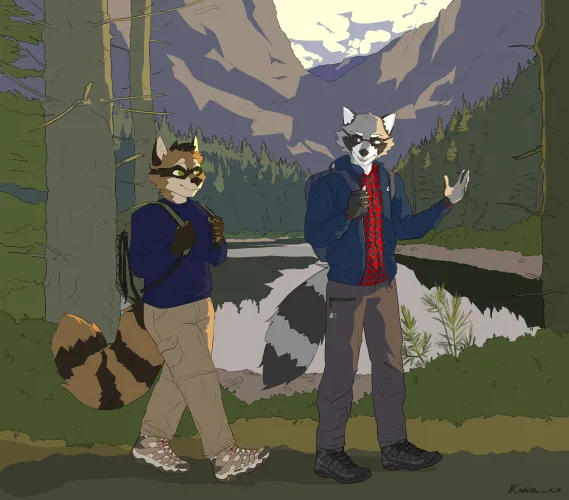 Thumbnail Furry Artist Kaaz_ck Showcases Love for Hiking through Original Art | Commissions Open