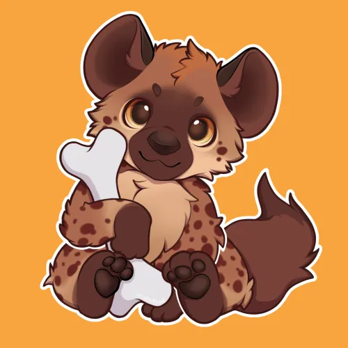 Thumbnail Furry Art: Baby Hyena Illustration by Calxifur