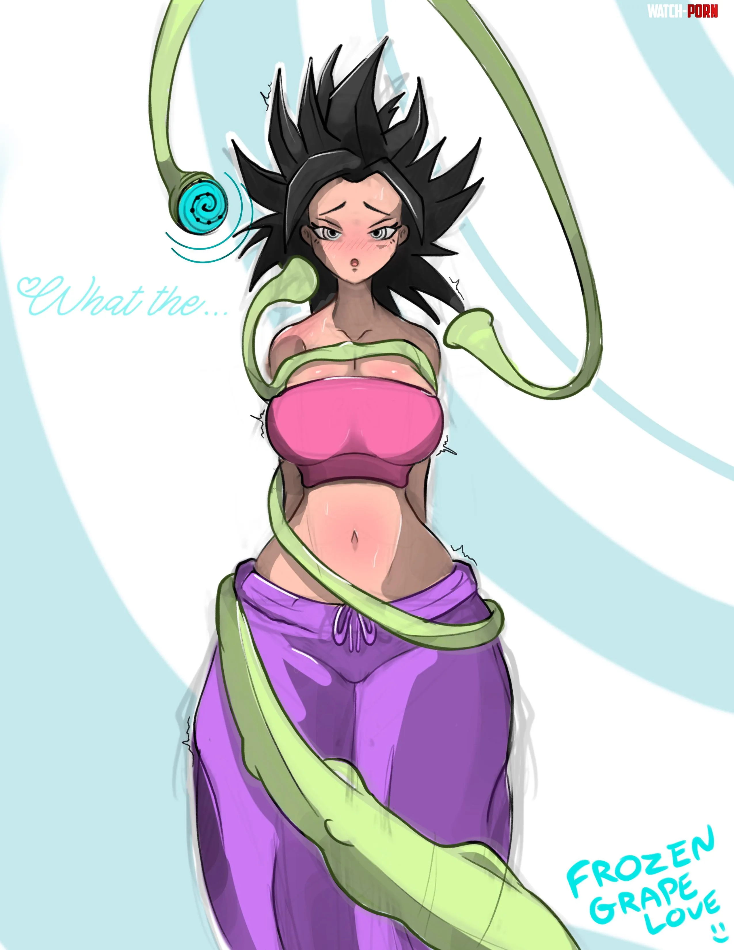Caulifla Hypnotized by Tentacles OC FrozenGrapeLove by frozen_grape_love