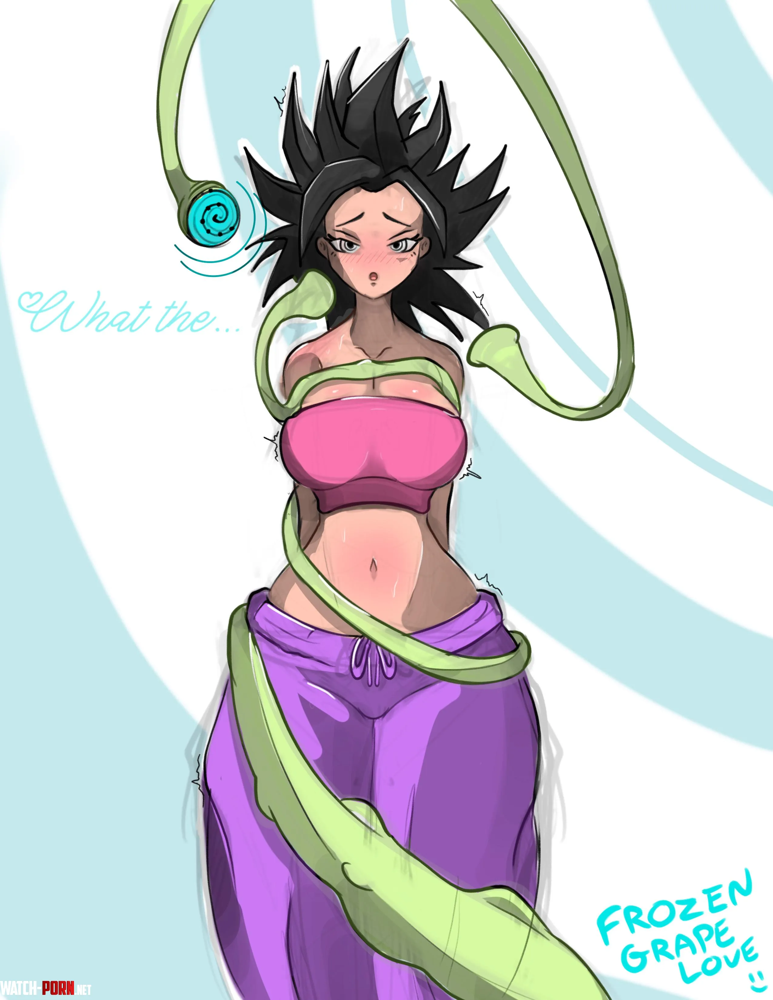 Caulifla Hypnotized by Tentacles OC FrozenGrapeLove by frozen_grape_love