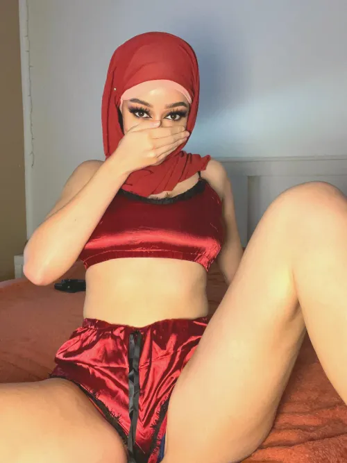 Thumbnail Sensational Style: Embracing Bold Beauty with the Red Hijabi by hurtdessertrose in ArabPorn Category