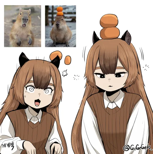 Thumbnail Exploring Capybara Art: A Showcase by GeGeGek | MonsterGirl Creations by InteractionKooky771