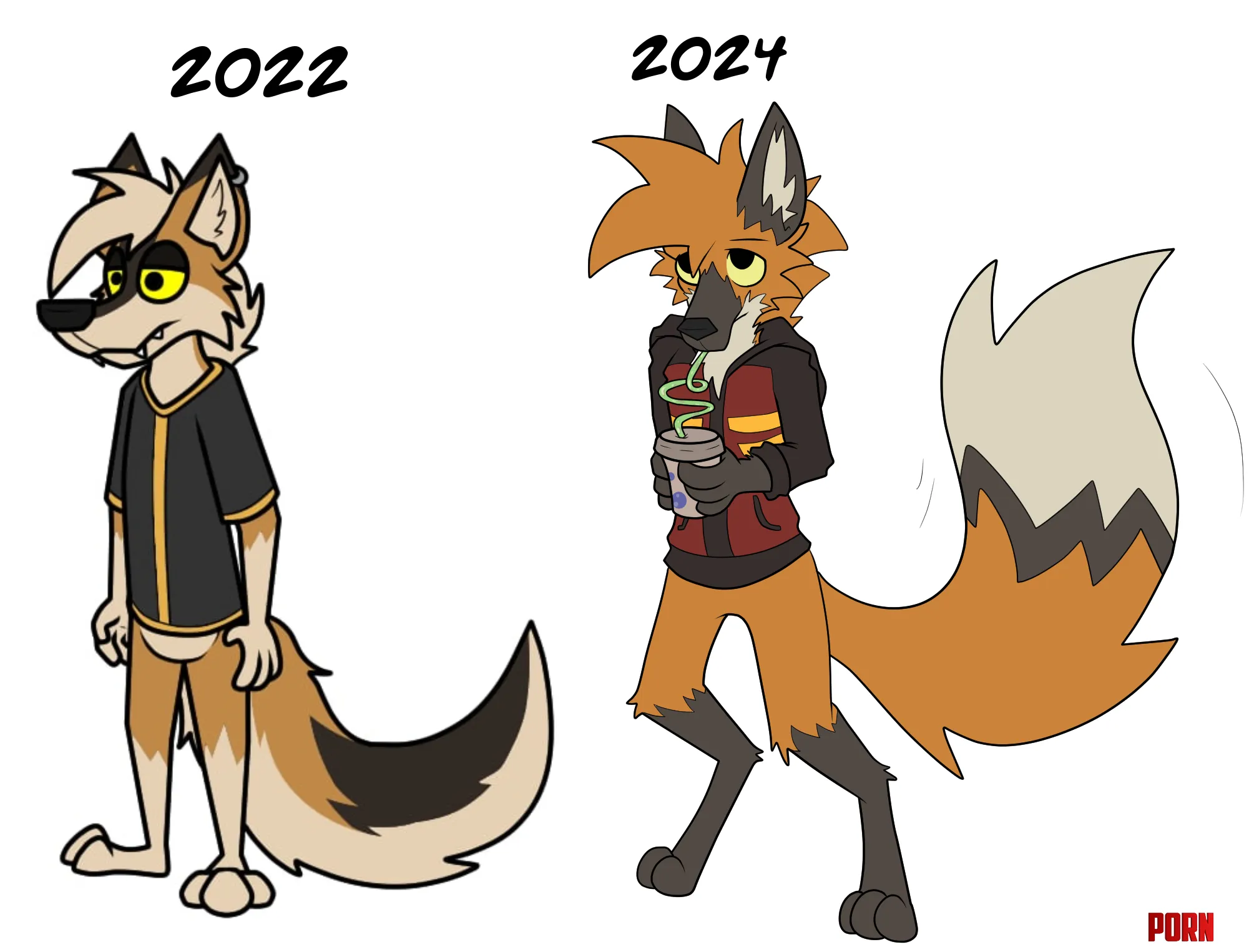 Floyd Maned Wolf Redesign by TheRedFoxxo