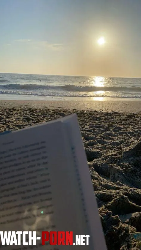 My Book and the beach by Downtown-Ebb7893