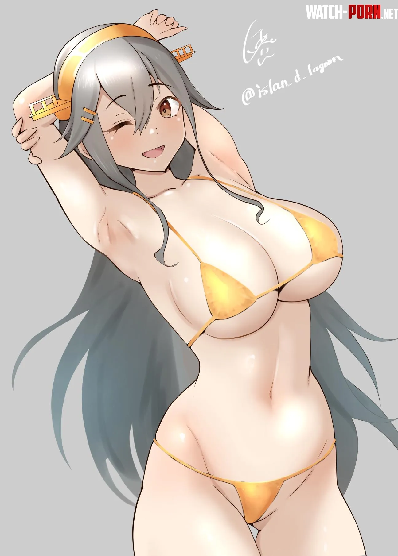 Battlecruiser Haruna islandlagoon Kantai Collection by TheRoySez