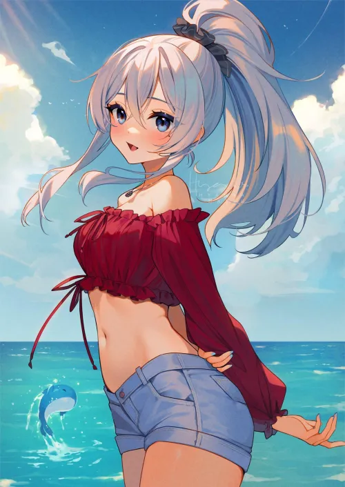Thumbnail Sanyu Artists Rendition: Exploring the Unique Aesthetic Vision by CheetahSperm18 in the Animemidriff Category